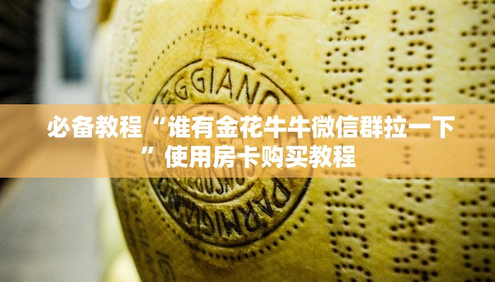  必备教程“谁有金花牛牛微信群拉一下”使用房卡购买教程