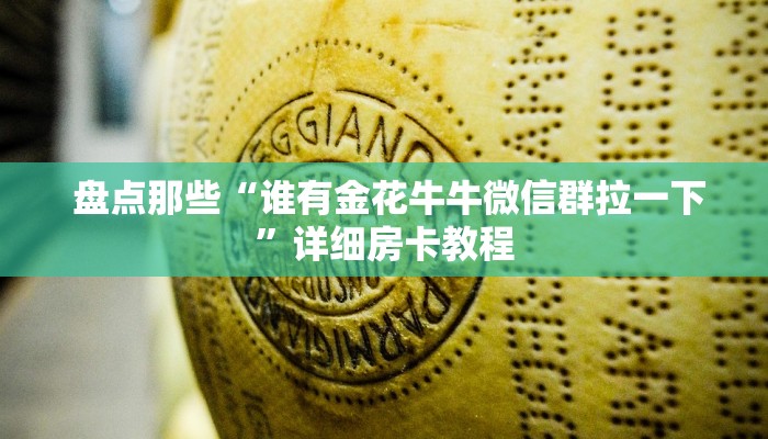  盘点那些“谁有金花牛牛微信群拉一下”详细房卡教程
