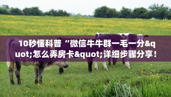  10秒懂科普“微信牛牛群一毛一分"怎么弄房卡"详细步骤分享！！！