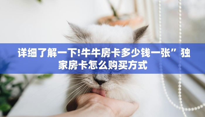  详细了解一下!牛牛房卡多少钱一张”独家房卡怎么购买方式